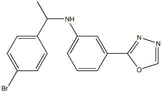 N-[1-(4-bromophenyl)ethyl]-3-(1,3,4-oxadiazol-2-yl)aniline Struktur