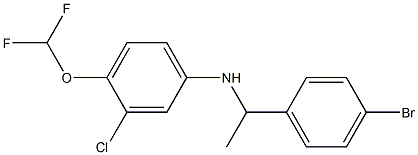 N-[1-(4-bromophenyl)ethyl]-3-chloro-4-(difluoromethoxy)aniline Struktur