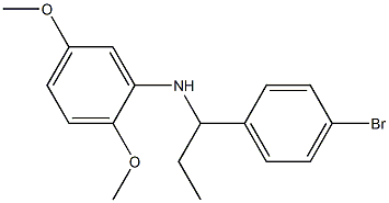 N-[1-(4-bromophenyl)propyl]-2,5-dimethoxyaniline Struktur