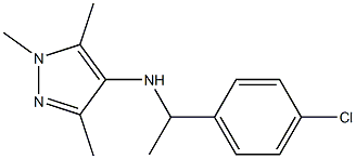 N-[1-(4-chlorophenyl)ethyl]-1,3,5-trimethyl-1H-pyrazol-4-amine Struktur