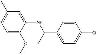 N-[1-(4-chlorophenyl)ethyl]-2-methoxy-5-methylaniline Struktur