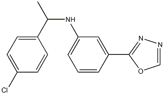 N-[1-(4-chlorophenyl)ethyl]-3-(1,3,4-oxadiazol-2-yl)aniline Struktur