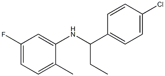 N-[1-(4-chlorophenyl)propyl]-5-fluoro-2-methylaniline Struktur