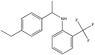 N-[1-(4-ethylphenyl)ethyl]-2-(trifluoromethyl)aniline Struktur