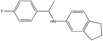 N-[1-(4-fluorophenyl)ethyl]-2,3-dihydro-1H-inden-5-amine Struktur