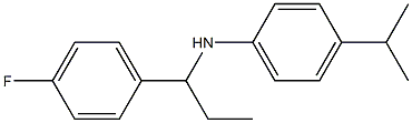 N-[1-(4-fluorophenyl)propyl]-4-(propan-2-yl)aniline Struktur