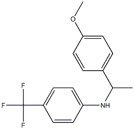 N-[1-(4-methoxyphenyl)ethyl]-4-(trifluoromethyl)aniline Struktur