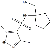 N-[1-(aminomethyl)cyclopentyl]-3,5-dimethyl-1H-pyrazole-4-sulfonamide Struktur