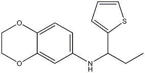 N-[1-(thiophen-2-yl)propyl]-2,3-dihydro-1,4-benzodioxin-6-amine Struktur