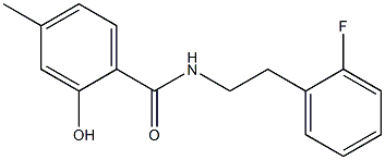 N-[2-(2-fluorophenyl)ethyl]-2-hydroxy-4-methylbenzamide Struktur