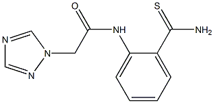 N-[2-(aminocarbonothioyl)phenyl]-2-(1H-1,2,4-triazol-1-yl)acetamide Struktur