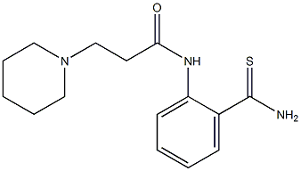 N-[2-(aminocarbonothioyl)phenyl]-3-piperidin-1-ylpropanamide Struktur