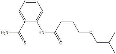 N-[2-(aminocarbonothioyl)phenyl]-4-isobutoxybutanamide Struktur