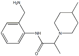 N-[2-(aminomethyl)phenyl]-2-(4-methylpiperidin-1-yl)propanamide Struktur