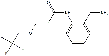 N-[2-(aminomethyl)phenyl]-3-(2,2,2-trifluoroethoxy)propanamide Struktur