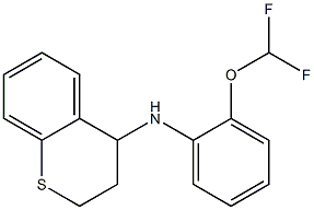 N-[2-(difluoromethoxy)phenyl]-3,4-dihydro-2H-1-benzothiopyran-4-amine Struktur