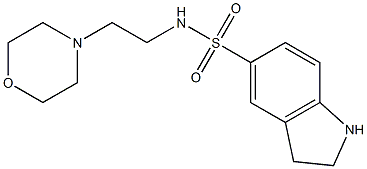 N-[2-(morpholin-4-yl)ethyl]-2,3-dihydro-1H-indole-5-sulfonamide Struktur