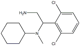 N-[2-amino-1-(2,6-dichlorophenyl)ethyl]-N-methylcyclohexanamine Struktur