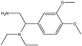 N-[2-amino-1-(3,4-dimethoxyphenyl)ethyl]-N,N-diethylamine Struktur