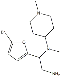 N-[2-amino-1-(5-bromo-2-furyl)ethyl]-N-methyl-N-(1-methylpiperidin-4-yl)amine Struktur