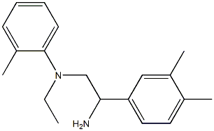 N-[2-amino-2-(3,4-dimethylphenyl)ethyl]-N-ethyl-2-methylaniline Struktur