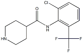 N-[2-chloro-6-(trifluoromethyl)phenyl]piperidine-4-carboxamide Struktur