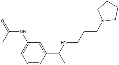 N-[3-(1-{[3-(pyrrolidin-1-yl)propyl]amino}ethyl)phenyl]acetamide Struktur