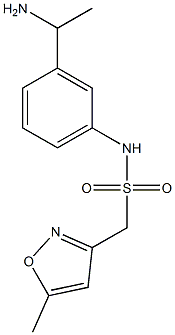 N-[3-(1-aminoethyl)phenyl]-1-(5-methyl-1,2-oxazol-3-yl)methanesulfonamide Struktur