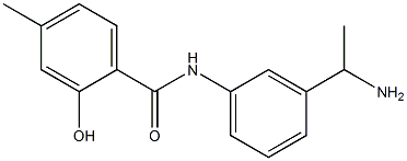 N-[3-(1-aminoethyl)phenyl]-2-hydroxy-4-methylbenzamide Struktur