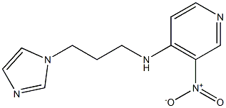 N-[3-(1H-imidazol-1-yl)propyl]-3-nitropyridin-4-amine Struktur