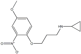 N-[3-(4-methoxy-2-nitrophenoxy)propyl]cyclopropanamine Struktur