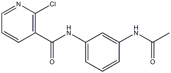 N-[3-(acetylamino)phenyl]-2-chloronicotinamide Struktur