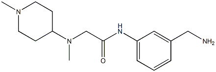 N-[3-(aminomethyl)phenyl]-2-[methyl(1-methylpiperidin-4-yl)amino]acetamide Struktur