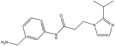 N-[3-(aminomethyl)phenyl]-3-[2-(propan-2-yl)-1H-imidazol-1-yl]propanamide Struktur