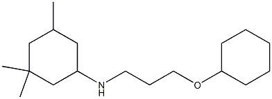 N-[3-(cyclohexyloxy)propyl]-3,3,5-trimethylcyclohexan-1-amine Struktur