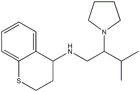 N-[3-methyl-2-(pyrrolidin-1-yl)butyl]-3,4-dihydro-2H-1-benzothiopyran-4-amine Struktur