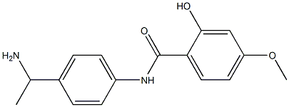 N-[4-(1-aminoethyl)phenyl]-2-hydroxy-4-methoxybenzamide Struktur