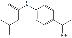 N-[4-(1-aminoethyl)phenyl]-3-methylbutanamide Struktur