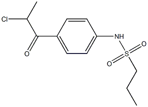 N-[4-(2-chloropropanoyl)phenyl]propane-1-sulfonamide Struktur