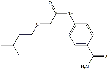 N-[4-(aminocarbonothioyl)phenyl]-2-(3-methylbutoxy)acetamide Struktur