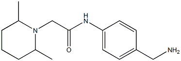 N-[4-(aminomethyl)phenyl]-2-(2,6-dimethylpiperidin-1-yl)acetamide Struktur