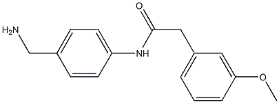 N-[4-(aminomethyl)phenyl]-2-(3-methoxyphenyl)acetamide Struktur