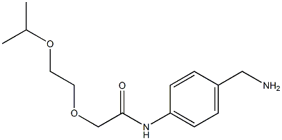 N-[4-(aminomethyl)phenyl]-2-[2-(propan-2-yloxy)ethoxy]acetamide Struktur