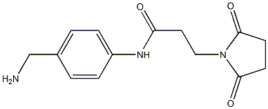 N-[4-(aminomethyl)phenyl]-3-(2,5-dioxopyrrolidin-1-yl)propanamide Struktur