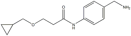 N-[4-(aminomethyl)phenyl]-3-(cyclopropylmethoxy)propanamide Struktur