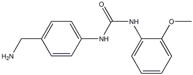 N-[4-(aminomethyl)phenyl]-N'-(2-methoxyphenyl)urea Struktur