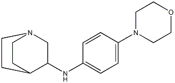 N-[4-(morpholin-4-yl)phenyl]-1-azabicyclo[2.2.2]octan-3-amine Struktur