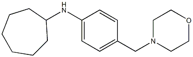 N-[4-(morpholin-4-ylmethyl)phenyl]cycloheptanamine Struktur