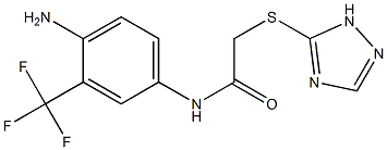 N-[4-amino-3-(trifluoromethyl)phenyl]-2-(1H-1,2,4-triazol-5-ylsulfanyl)acetamide Struktur