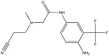 N-[4-amino-3-(trifluoromethyl)phenyl]-2-[(2-cyanoethyl)(methyl)amino]acetamide Struktur